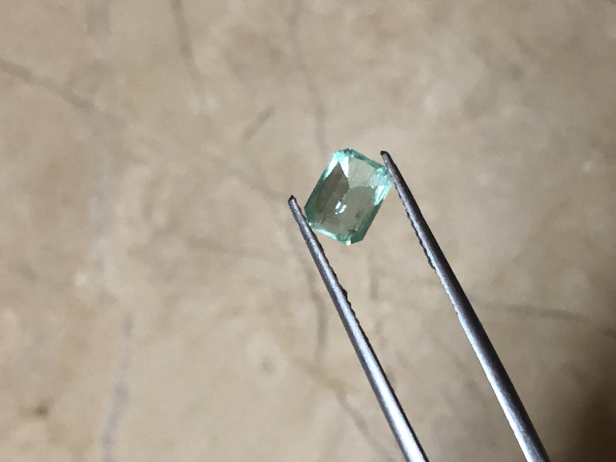 Natural Panjsher Emerald 1.35 ct light green color view 2