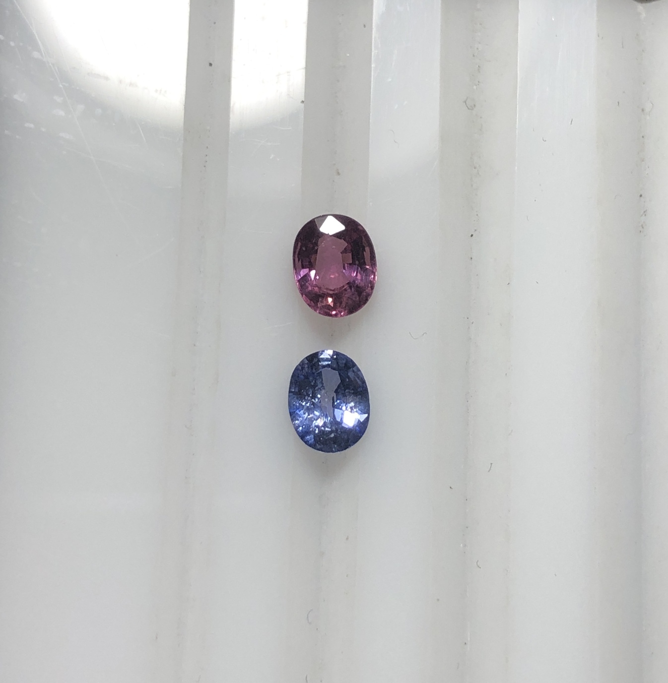 Natural Heated Sapphire reverse pair 0.95 caret